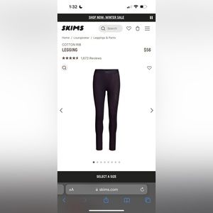 SKIMS cotton ribbed leggings